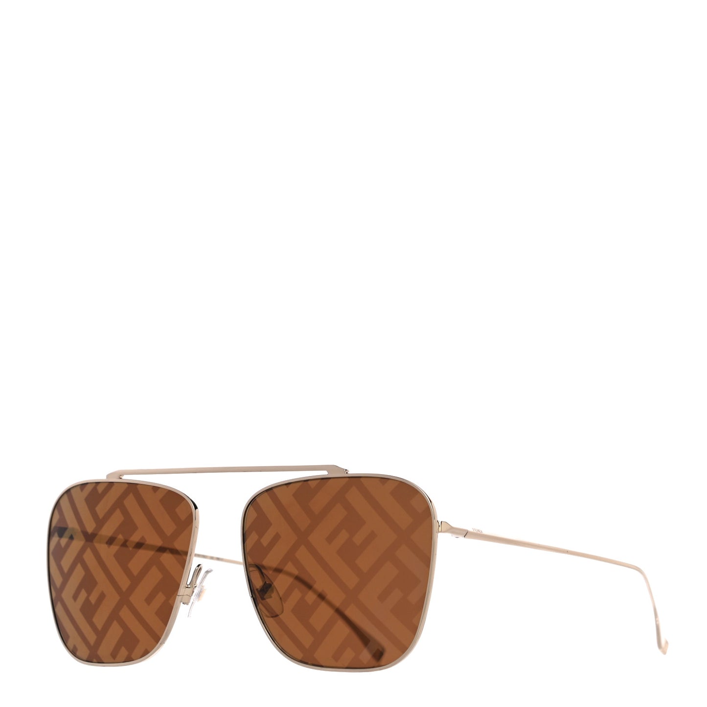 Metal Fendi Forever Aviator Sunglasses FF0406/S Gold