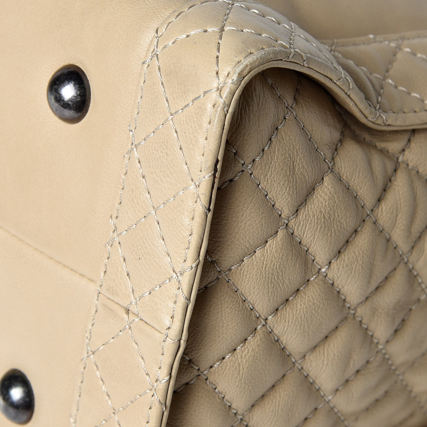 Lambskin Boy Reverso Shopping Tote Beige