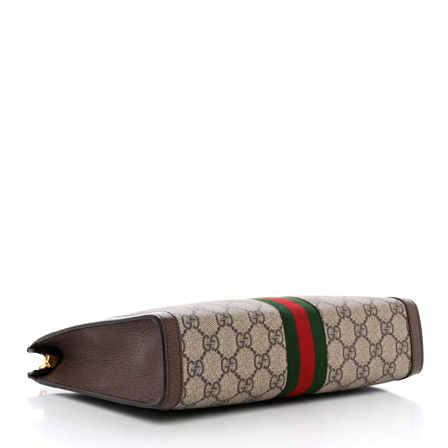 GG Supreme Monogram Web Ophidia Pouch Brown