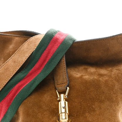 Gucci Suede Web Small Jackie Bucket Bag Brown 9 of 11