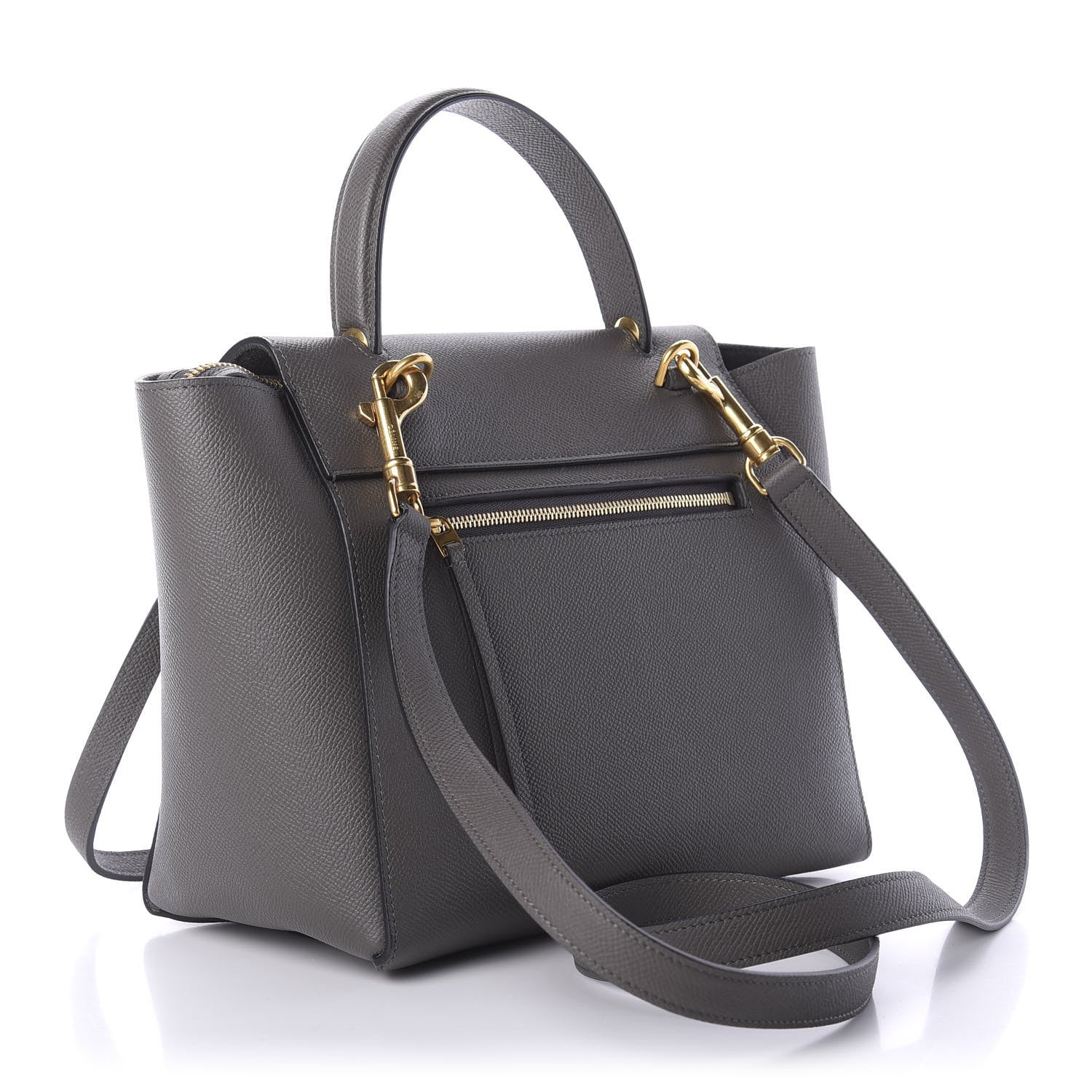 Celine Grained Calfskin Nano Belt Bag Grey 3 of 10