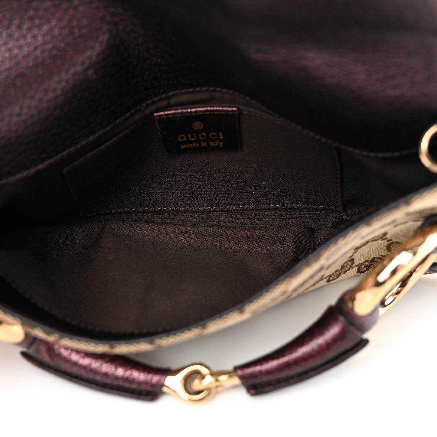 Monogram Small Horsebit Chain Clutch Purple