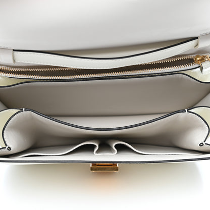 Celine Spazzolato Calfskin Medium Classic Box Flap Bag White 5 of 10