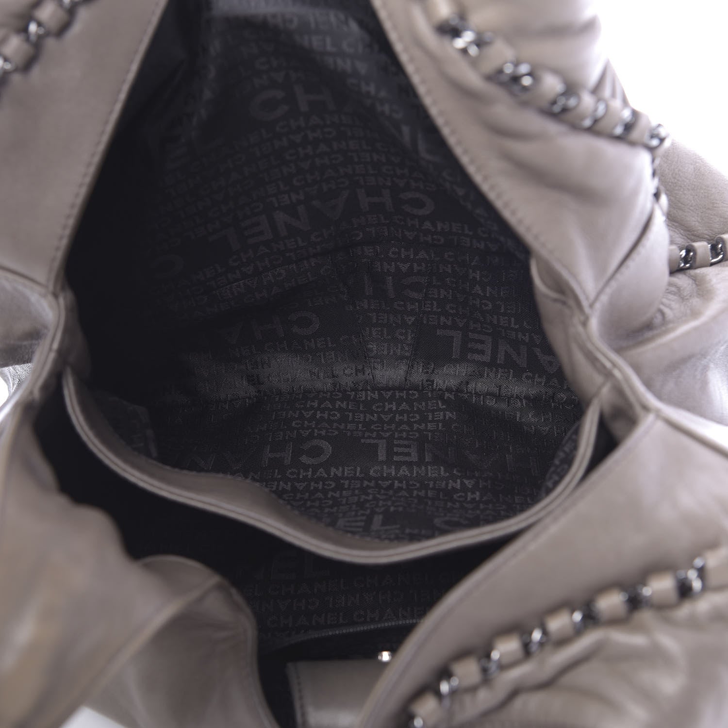 Chanel Lambskin Chain Hobo Grey 5 of 17