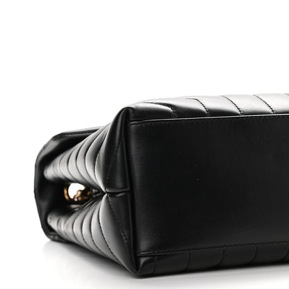 Saint Laurent Calfskin Y Quilted Monogram Medium Loulou Chain Satchel Black 7 of 9