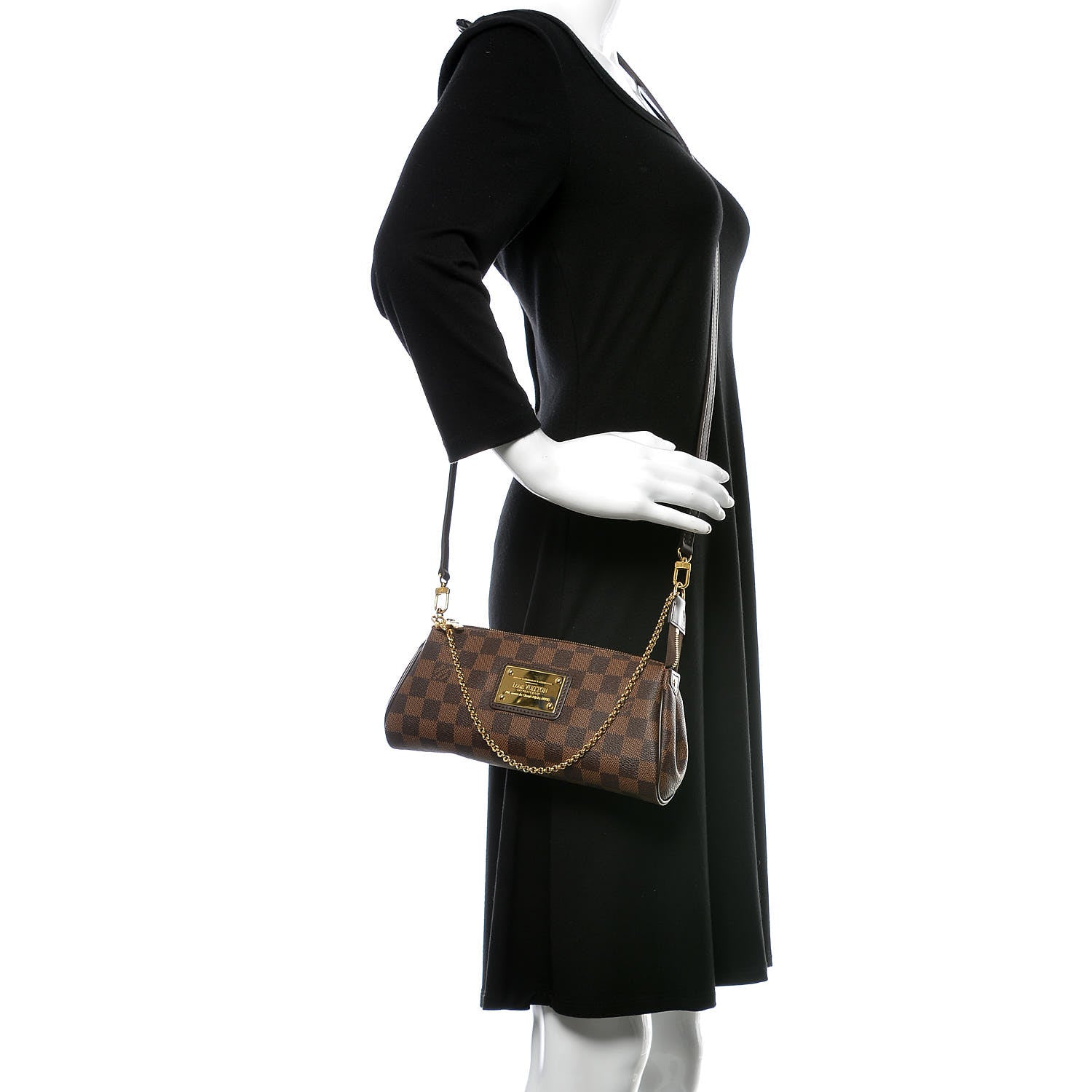 Louis Vuitton Damier Ebene Eva Clutch 2 of 9