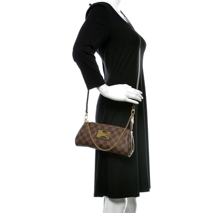 Louis Vuitton Damier Ebene Eva Clutch 2 of 9