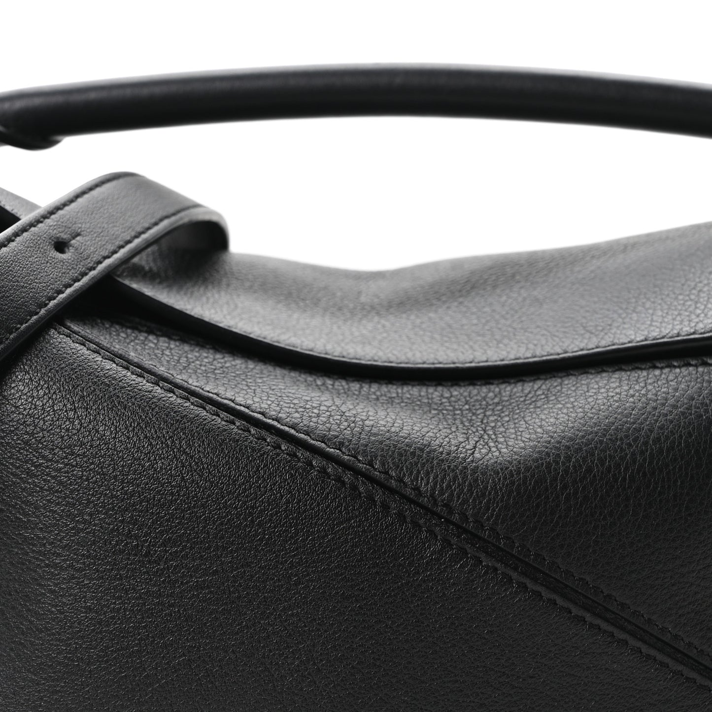Calfskin Small Puzzle Bag Black