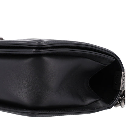 Chanel Lambskin Chevron Quilted Medium Boy Flap Black 10 of 10