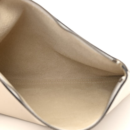 Gucci Pebbled Calfskin Medium Logo Portfolio Clutch White 5 of 7