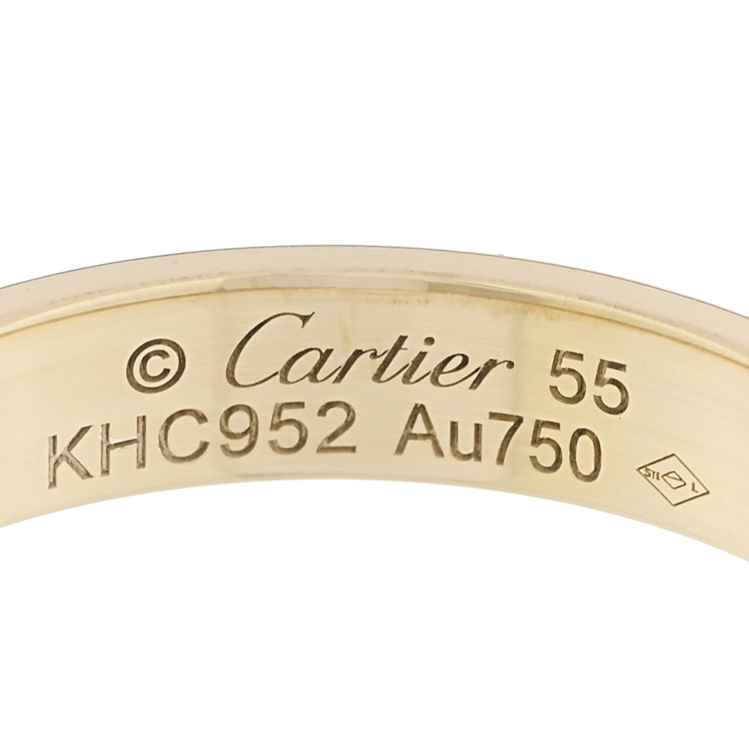 Cartier 18K Yellow Gold 3.5mm LOVE Wedding Band Ring 55 7.25 4 of 4
