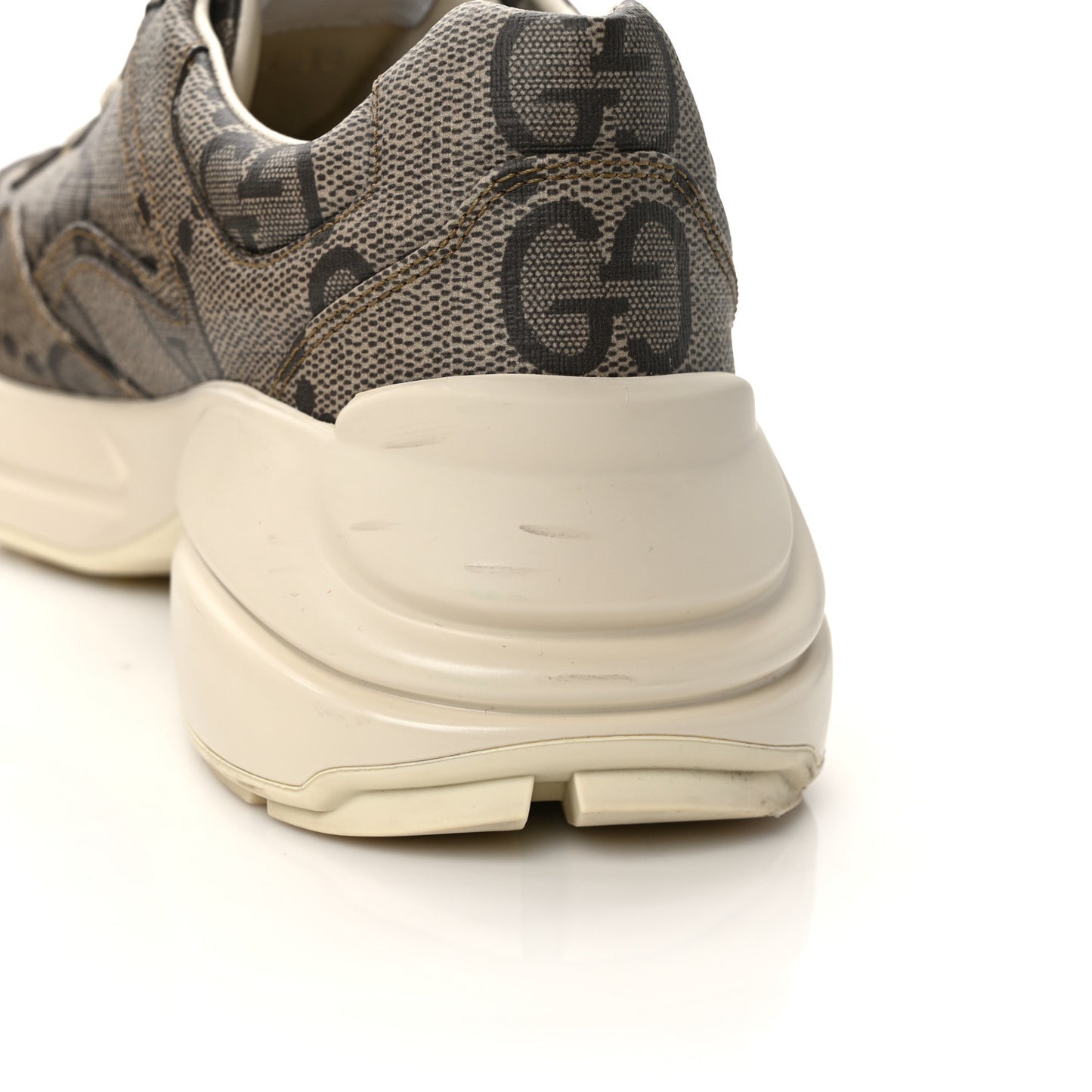 Maxi GG Supreme Monogram Gucci 100 Womens Rhyton Sneakers 38 Beige Ebony