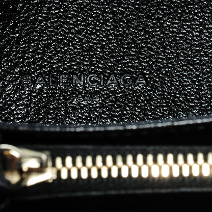 Balenciaga Chevre Metallic Edge Wallet Black 7 of 8