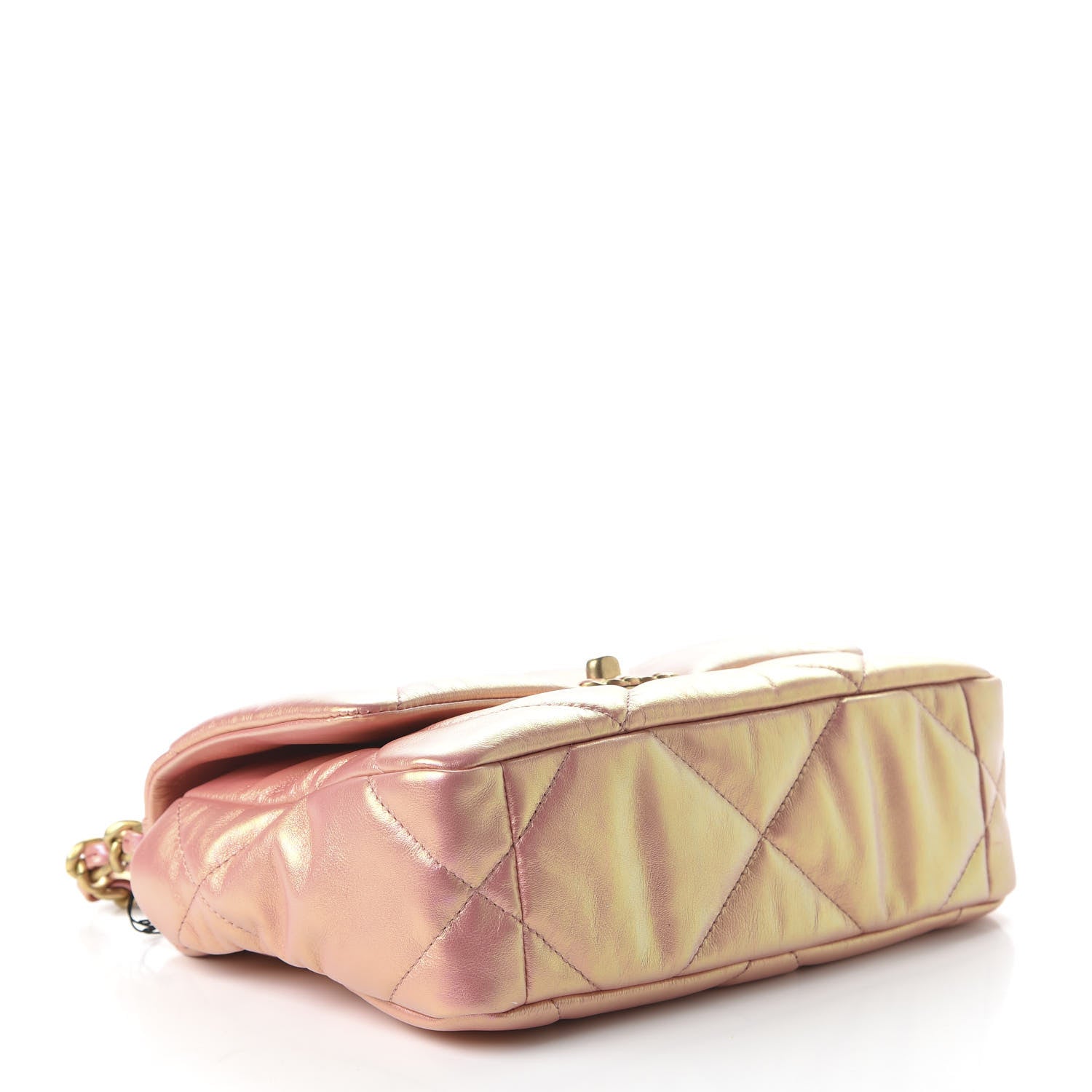 Chanel Iridescent Calfskin Quilted Medium 19 Flap Pink 4 of 10