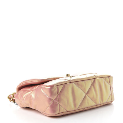 Chanel Iridescent Calfskin Quilted Medium 19 Flap Pink 4 of 10