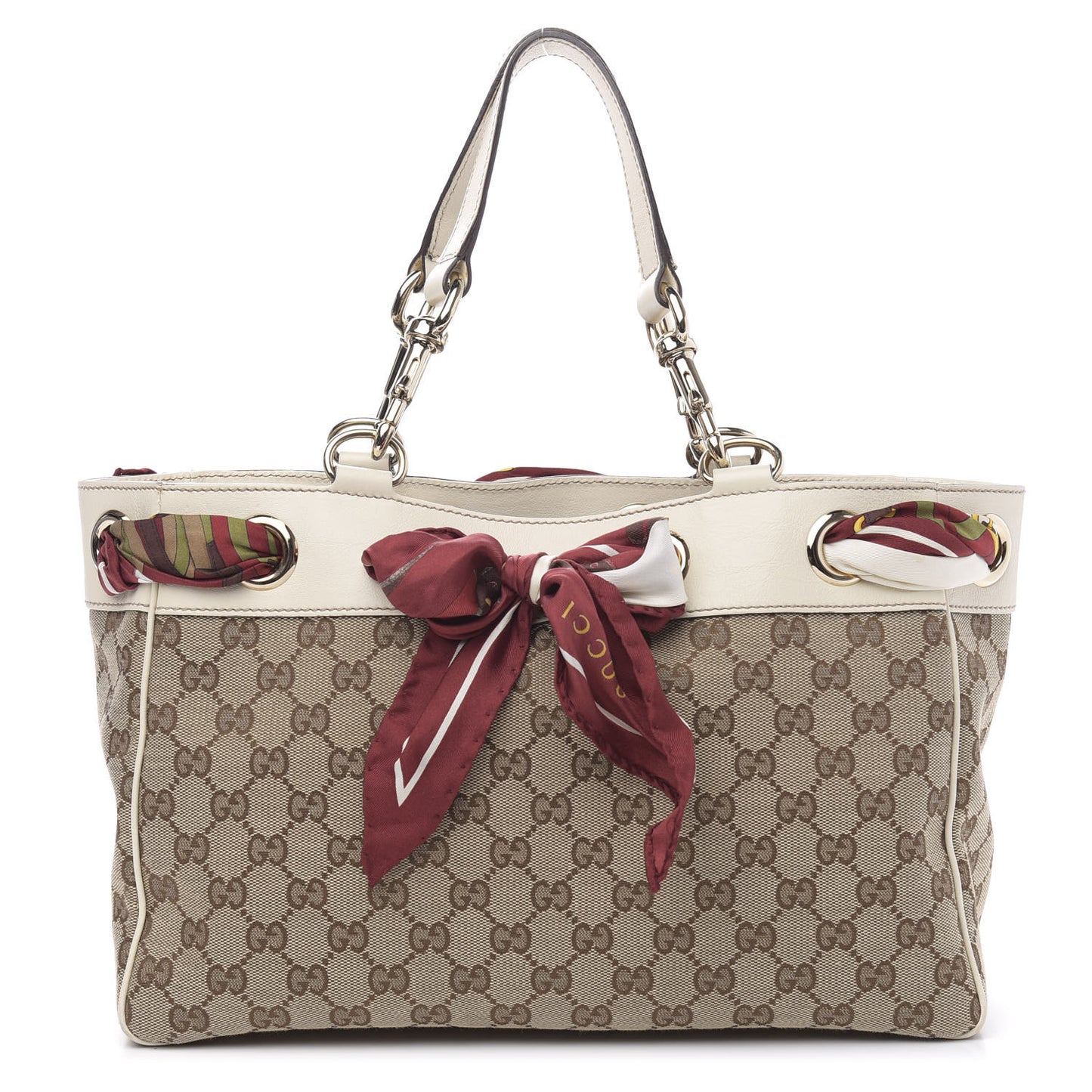 Monogram Medium Positano Tote Off White