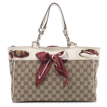 Gucci Monogram Medium Positano Tote Off White 1 of 12