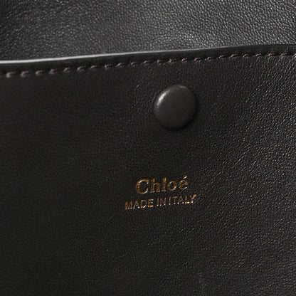 Chloe Calfskin Suede Striped Nella Tote Brown 6 of 9