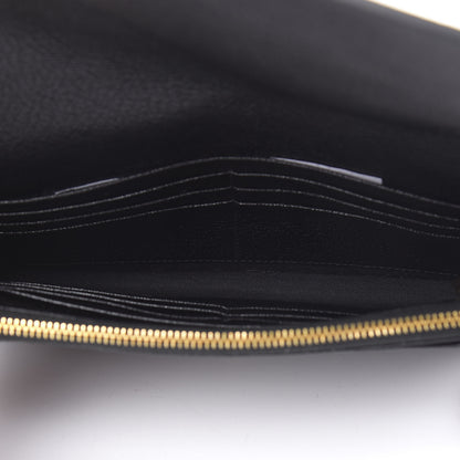 Balenciaga Chevre Gold Metallic Edge Hardware Wallet On Chain Black 5 of 10