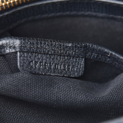 Burberry Grainy Calfskin House Check Medium Banner Tote Black 9 of 18