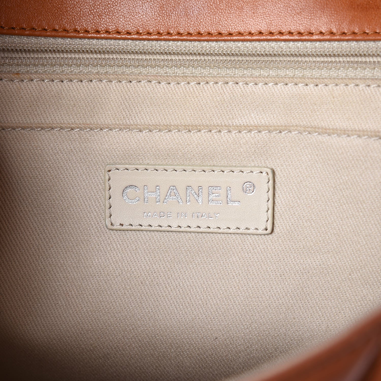 Chanel Vinyl Quilted In the Business Flap Bag Orange 9 of 13