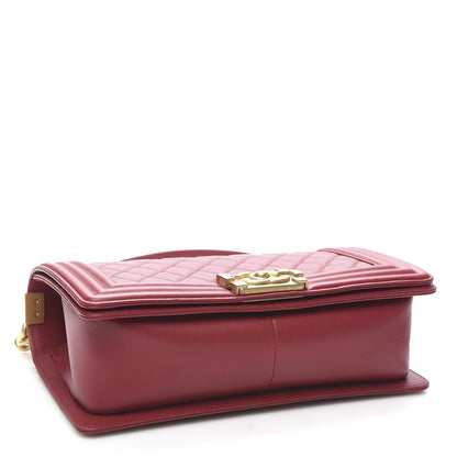 Chanel Calfskin Quilted Medium Boy Flap Red 4 of 10