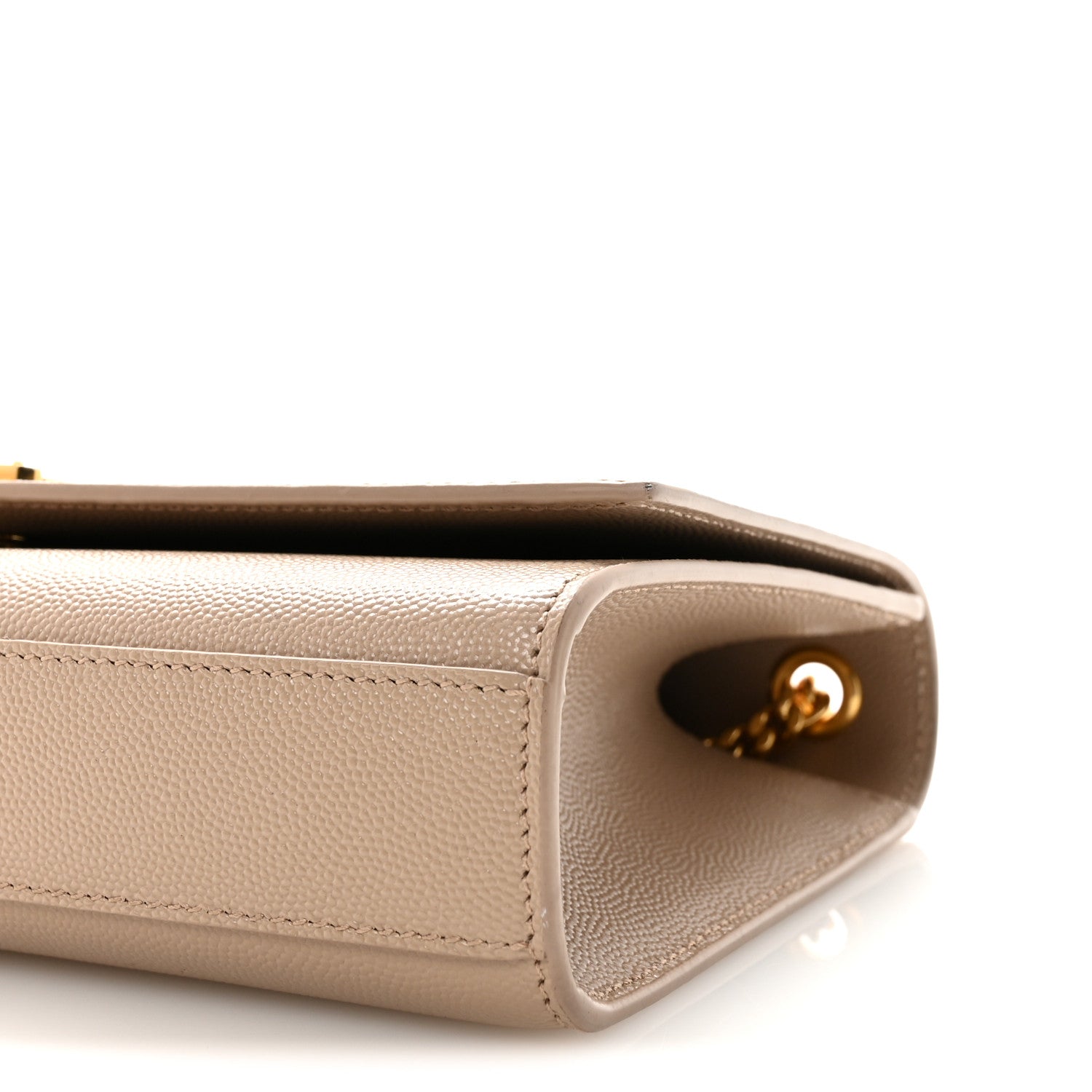 Saint Laurent Grain De Poudre Medium Monogram Kate Satchel Nude Powder 9 of 9