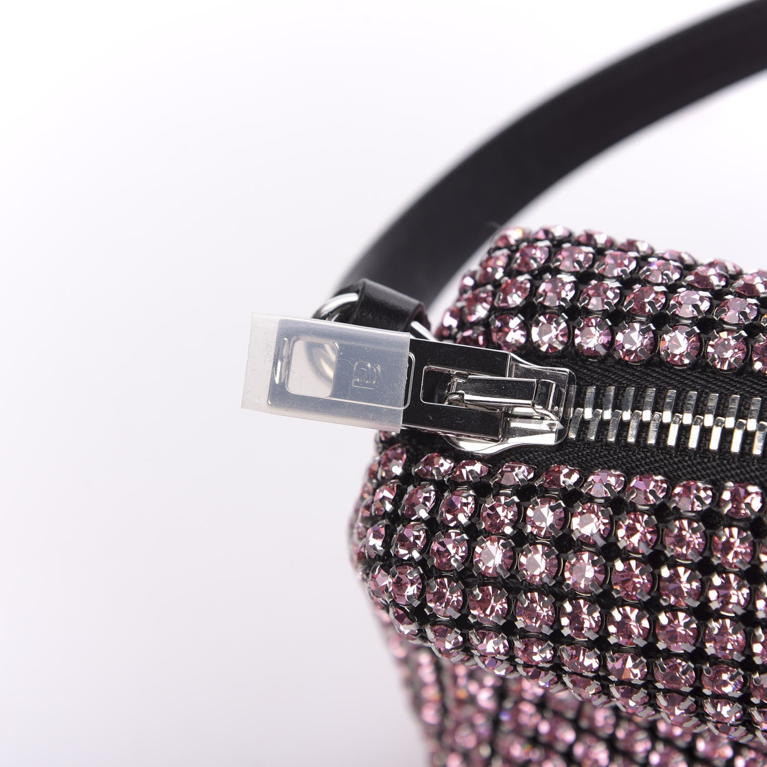 Alexander Wang Mesh Crystal Rhinestone Mini Heiress Pouch Pink 10 of 10
