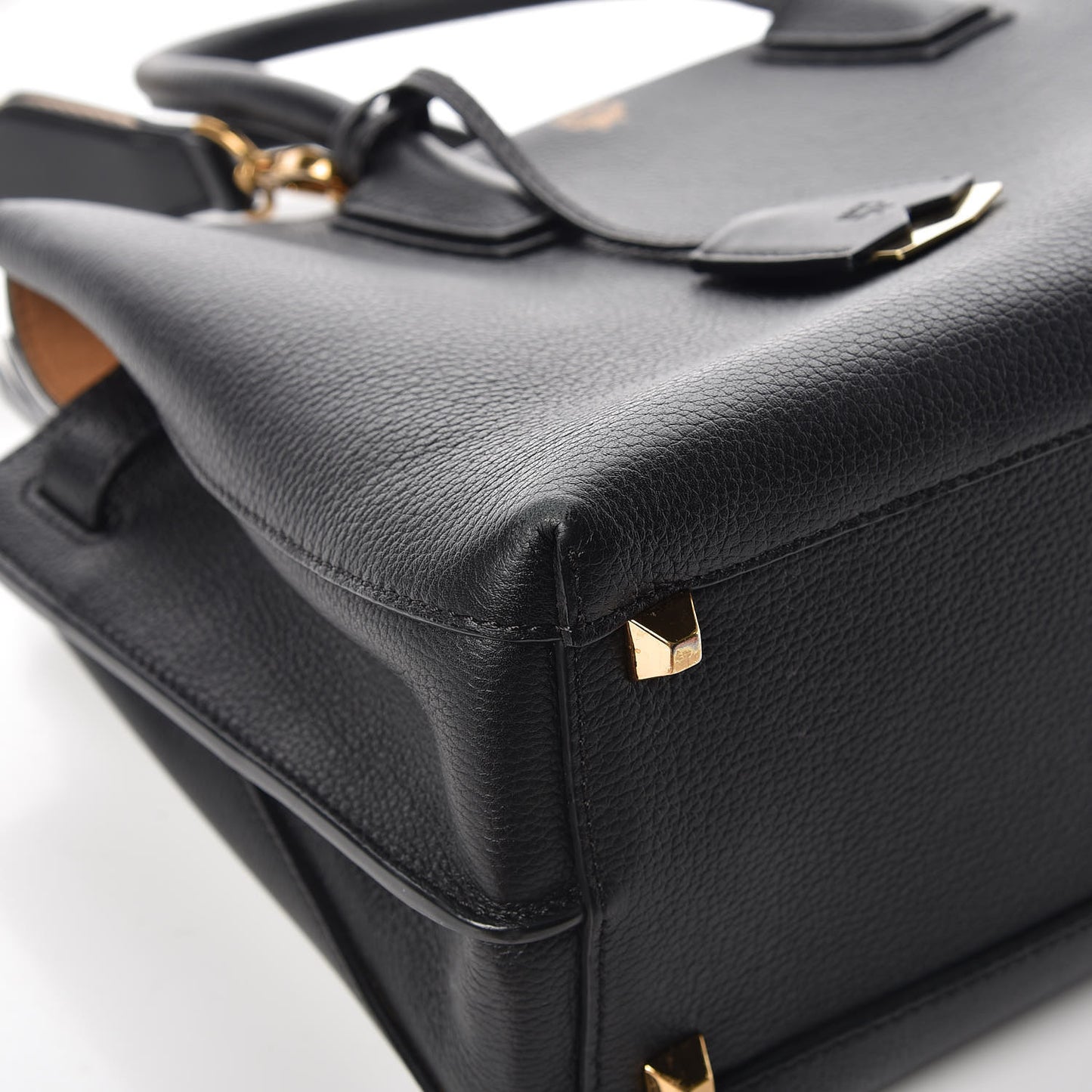 Grained Calfskin Medium Milla Tote Black