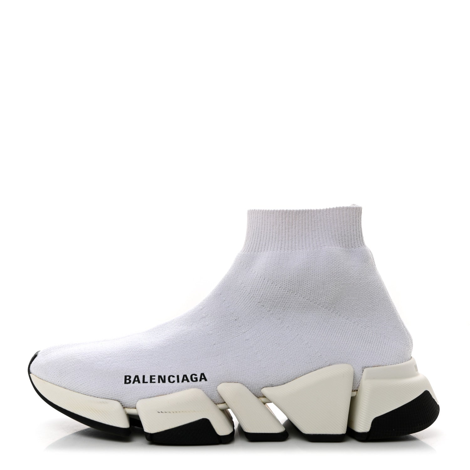 Balenciaga Technical 3D Recycled Knit Bi-Color Sole Womens Speed 2.0 Sneakers 37 White Black 1 of 8