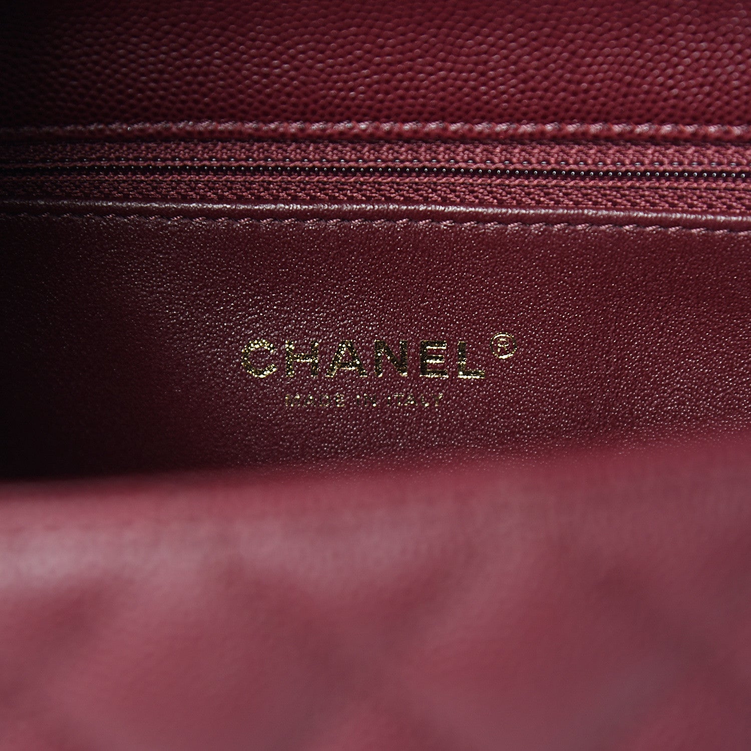 Chanel Caviar Lizard Quilted Small Coco Handle Flap Burgundy 5 of 9