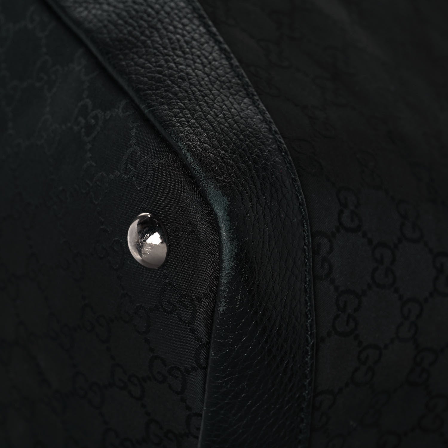Gucci Nylon Monogram Travel Hobo Black 12 of 15
