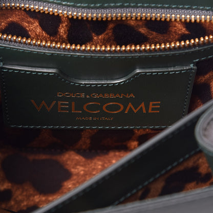 Dolce & Gabbana Calfskin Welcome Satchel Dark Green 7 of 9