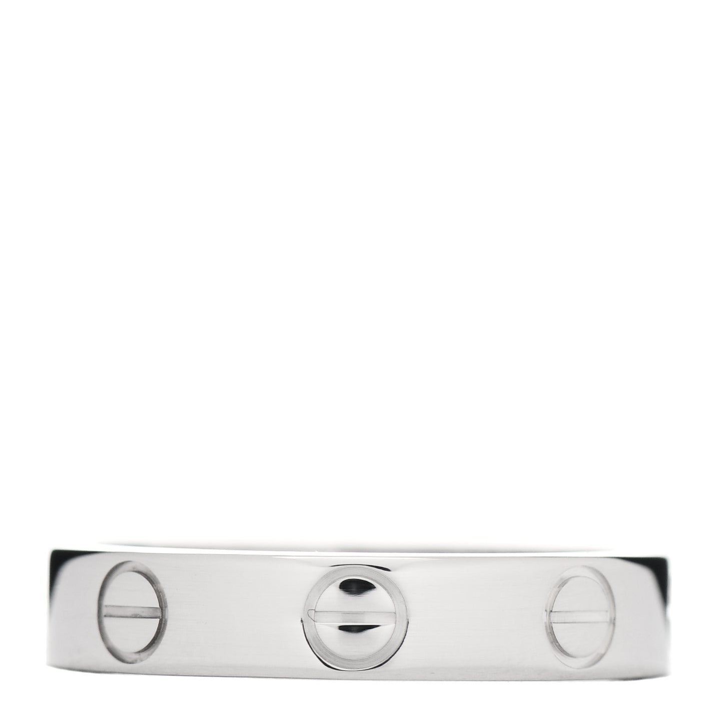 18K White Gold 3.5mm LOVE Wedding Band Ring 48 4.5