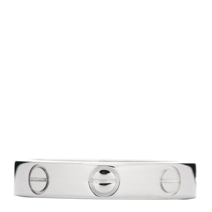 Cartier 18K White Gold 3.5mm LOVE Wedding Band Ring 48 4.5 3 of 4