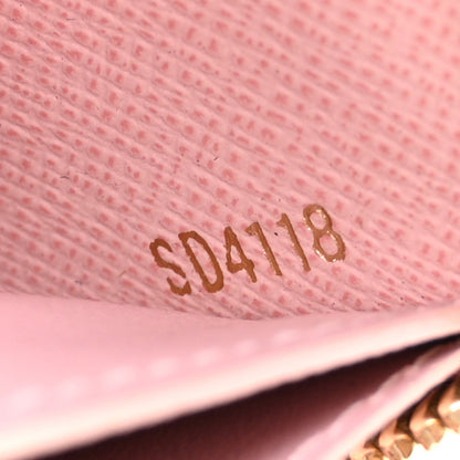 Louis Vuitton Damier Ebene Clemence Wallet Rose Ballerine 7 of 9