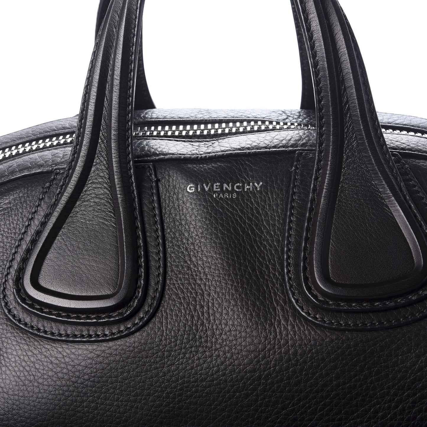 Waxed Calfskin Studded Medium Nightingale Black