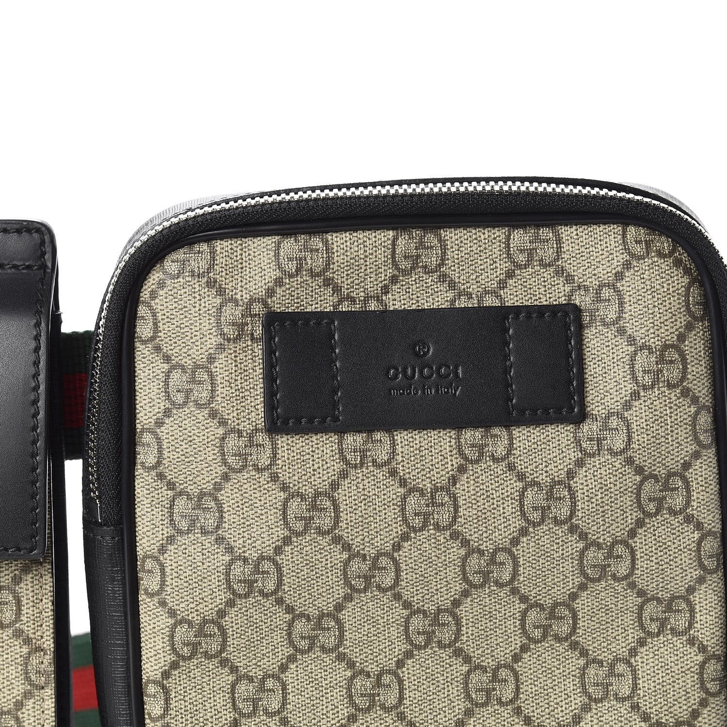 Gucci GG Supreme Monogram Web Belt Bag Black 13 of 15