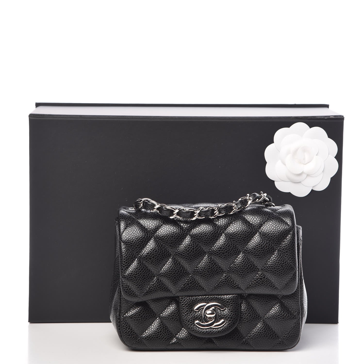Chanel Caviar Quilted Mini Square Flap Black 11 of 11