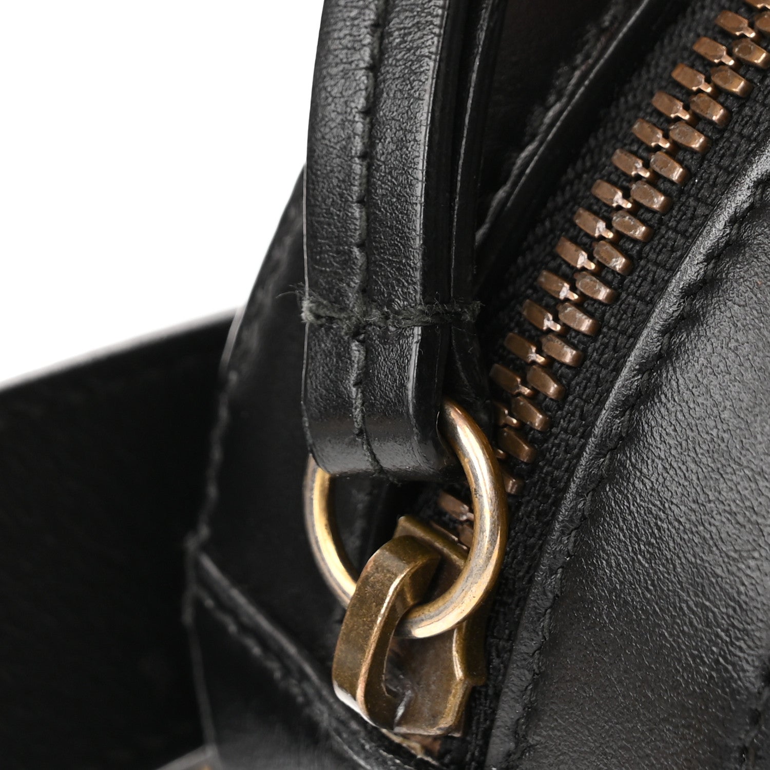 Gucci Calfskin Matelasse Animal Studs GG Marmont Belt Bag 85 34 Black 10 of 13