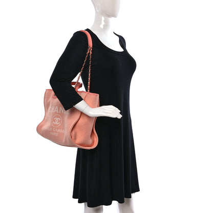 Chanel Mixed Fibers Small Deauville Tote Light Orange 2 of 11