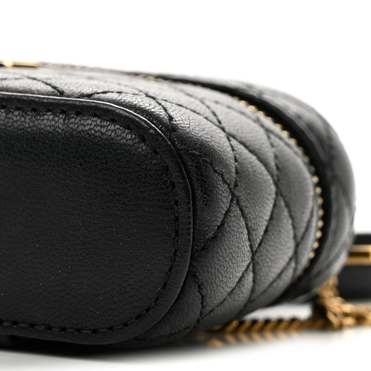 Lambskin Quilted Micro Gaby Vanity Case Black