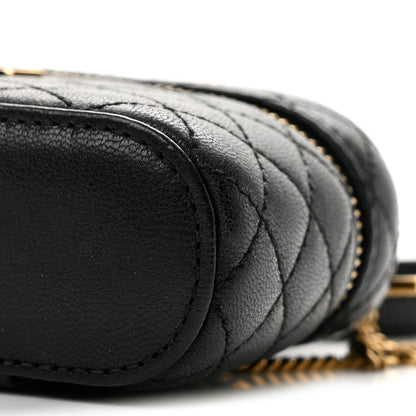 Saint Laurent Lambskin Quilted Micro Gaby Vanity Case Black 10 of 13