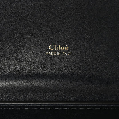 Chloe Calfskin Crocodile Embossed Medium Aby Day Shoulder Bag Full Blue 6 of 9
