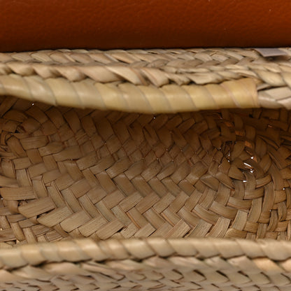 Chloe Raffia Calfskin Marcie Basket Tan 5 of 8