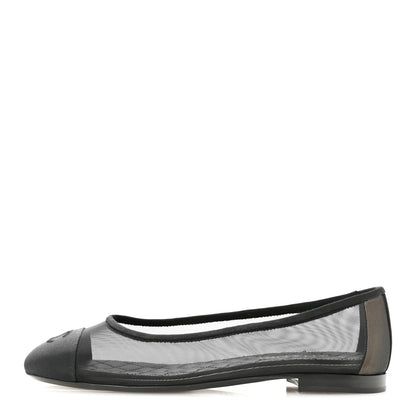 Chanel Mesh CC Ballerina Flats 40 Black 1 of 8
