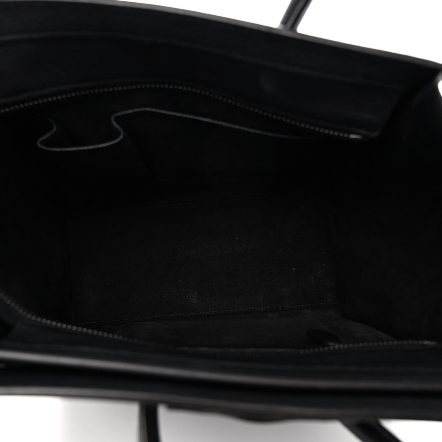 Drummed Calfskin Micro Luggage Black