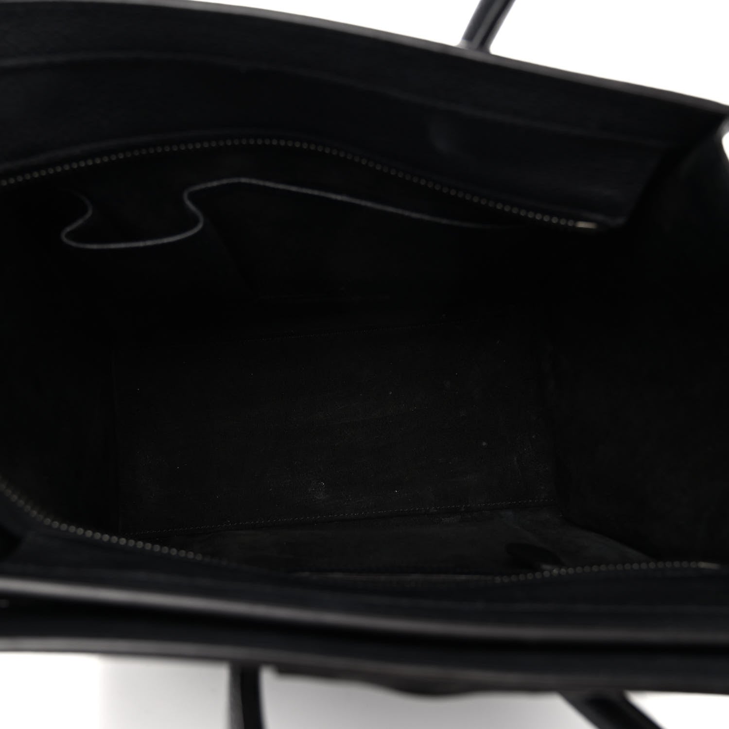 Celine Drummed Calfskin Micro Luggage Black 5 of 10