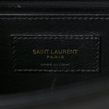 Saint Laurent Grain De Poudre Small Monogram Kate Satchel Black 6 of 8