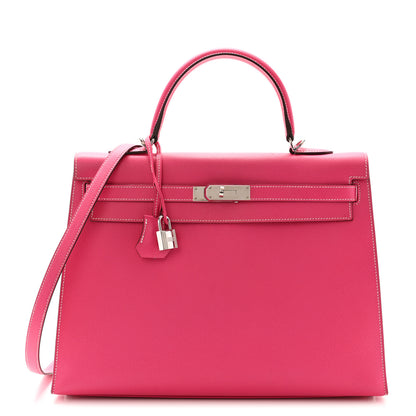 Hermes Epsom Kelly Sellier 35 Rose Tyrien 1 of 12